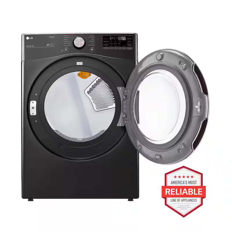 7.4 Cu. Ft. Vented Smart Stackable Gas Dryer in Black Steel Z778683