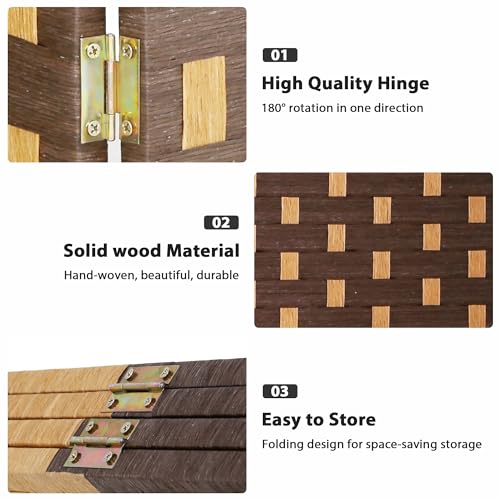 4 Panel Wood Room Divider Screen J27570