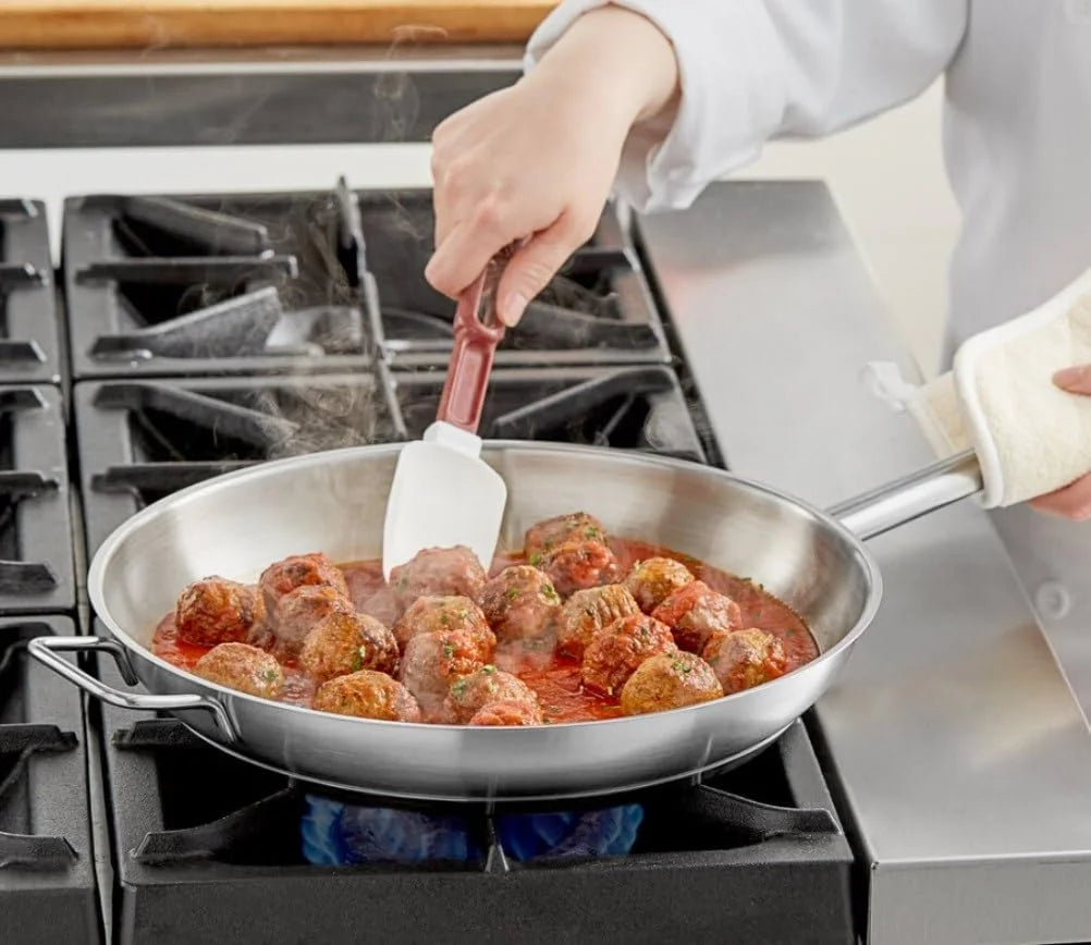 12” Stainless Steel Tri-Ply Frying Pan with Helper Handle X437