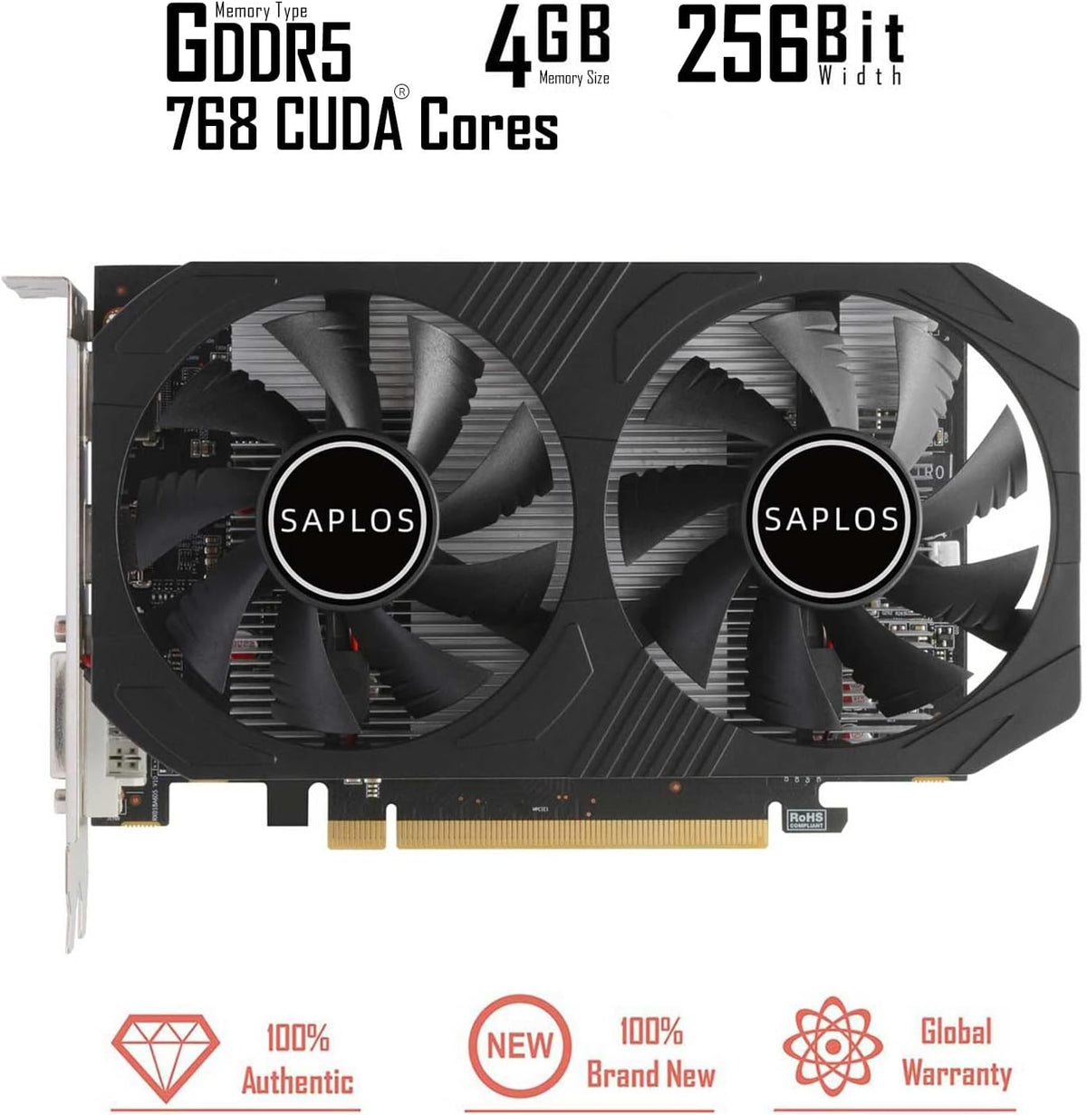 4GB GDDR5 256 Bit Graphics Card with Dual Fans A760