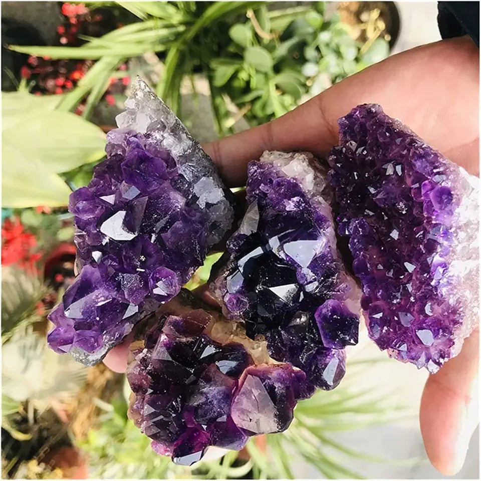 Natural Raw Amethyst Stone Crystal Cluster Specimen E317969