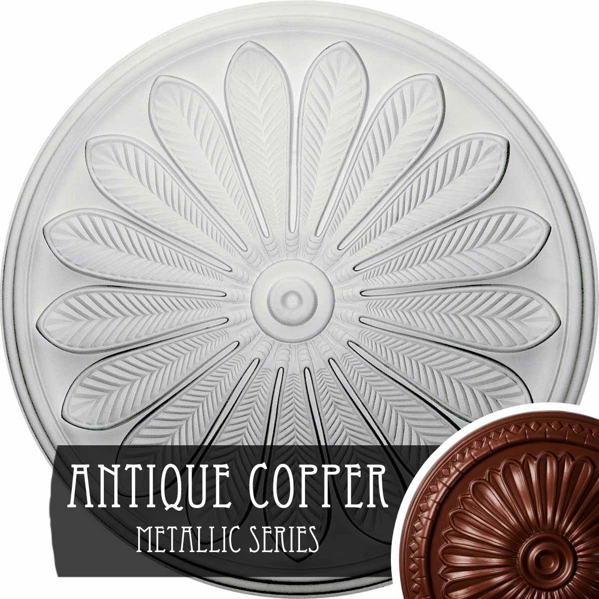 Hand-Painted Antique Copper Ceiling Medallion L4843