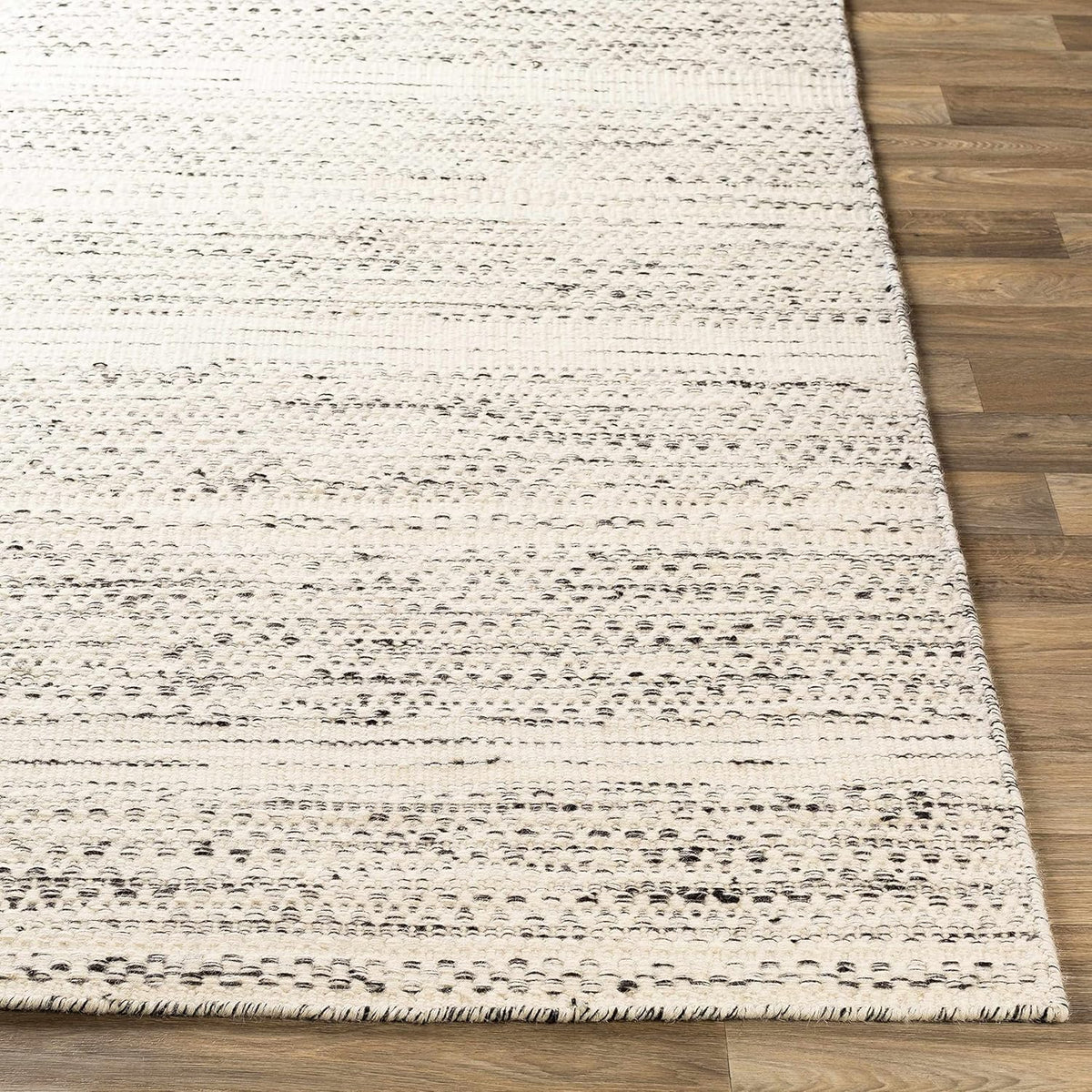 Natural Fiber Wool Area Rug - Black, Cream, Beige - 8'10" x 12' J684546