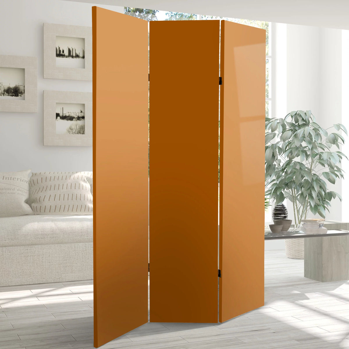 6 ft. Tall 3 Panel Canvas Room Divider O35271