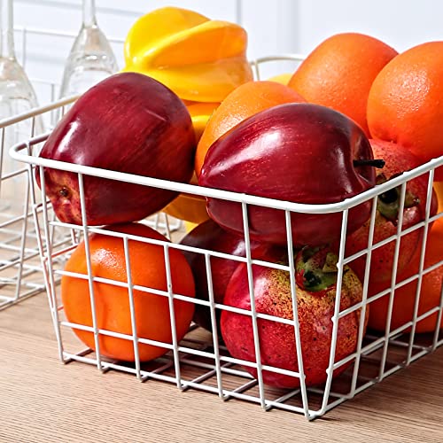 White Wire Storage Baskets Set of 4 K59280