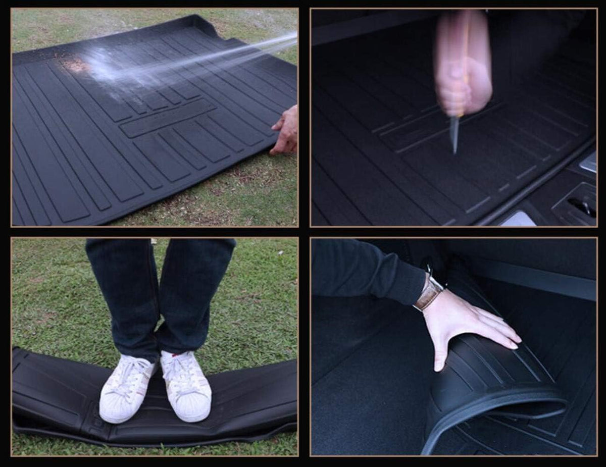 Black TPO Rear Cargo Liners Trunk Tray Mats Pack of 2 G4515