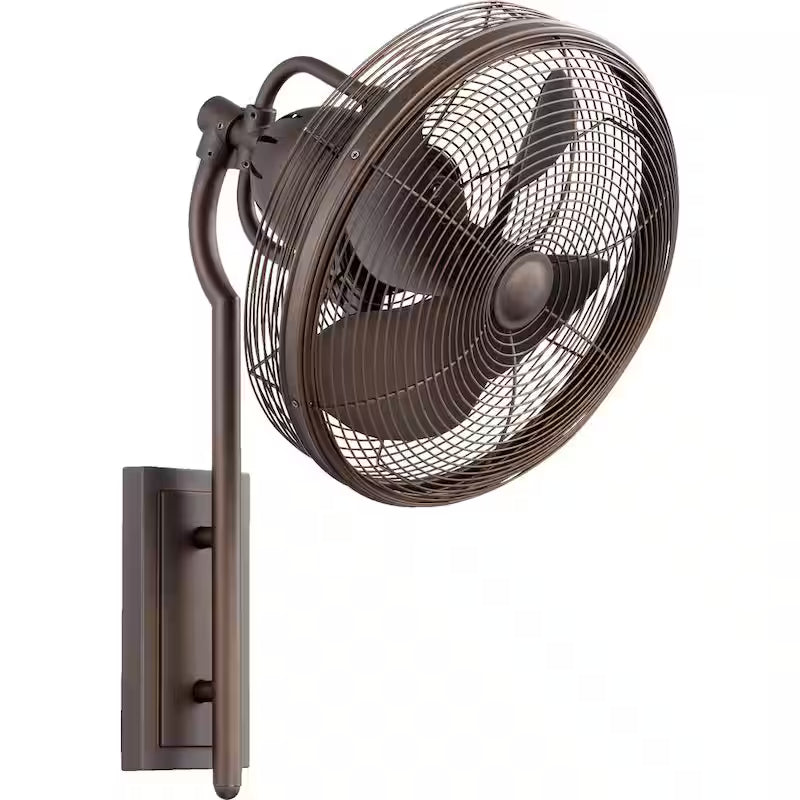 16 in. Indoor/ Outdoor Oiled Bronze Ceiling Fan with Wall Control U6811