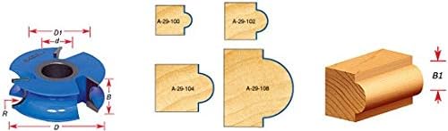 Carbide Tipped 3-Wing Heavy-Duty Bead 1/4 Radius x 4 Dia. x 13/16 A34837