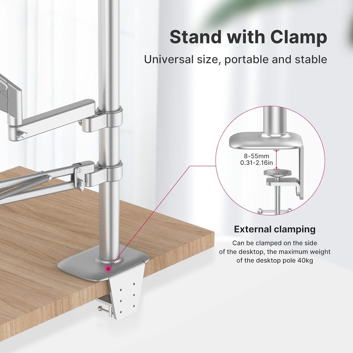 Desktop Live Stand Camera Mount Studio System with Microphone Boom Arm C158