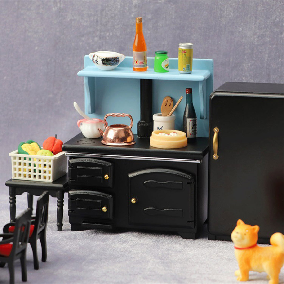 Black 1/12 Scale Mini Cooktop Model A71129