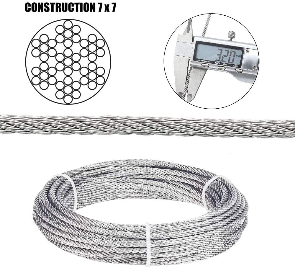 1/8 Cable Railing Kit with 400ft Stainless Steel Cable M22100