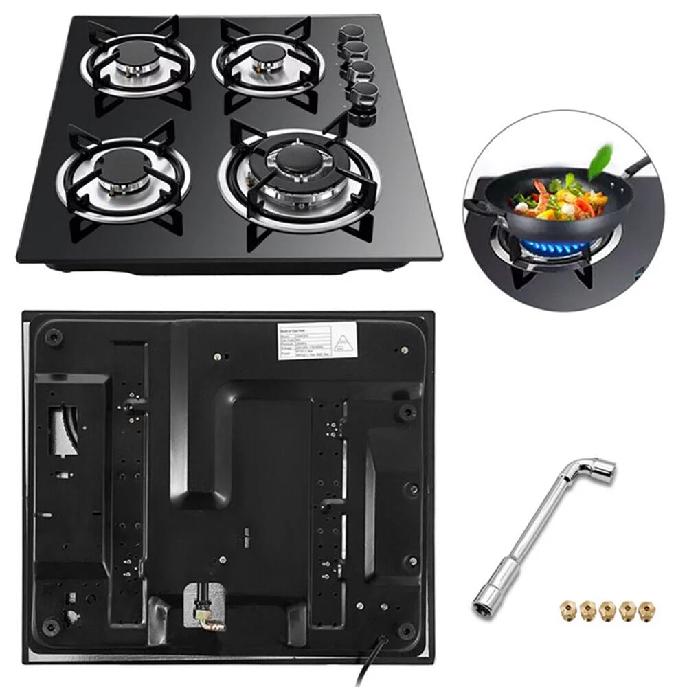 4 Burners Gas Cooktop Tempered Glass B711