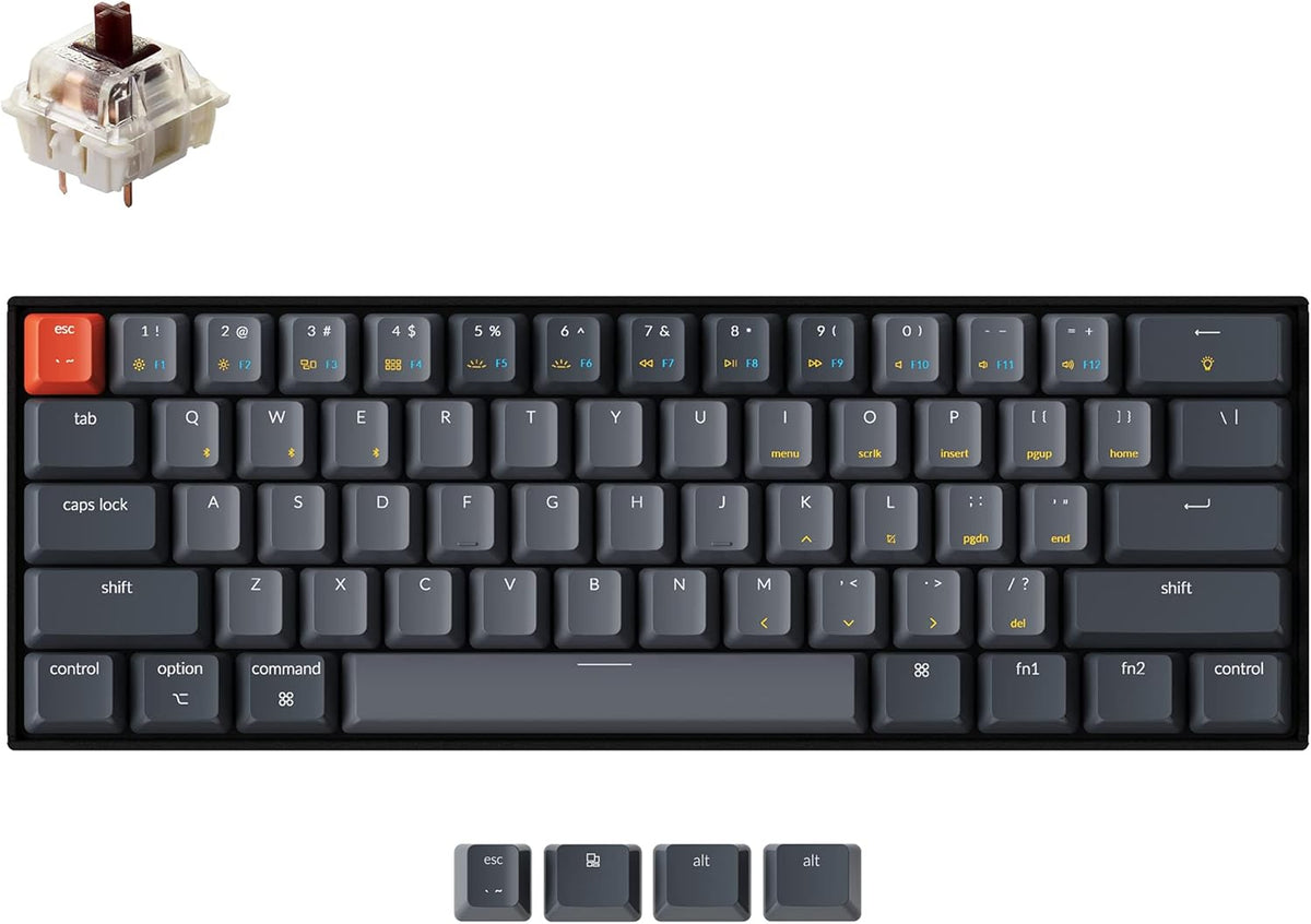 60% Layout Bluetooth Wireless USB Wired Mechanical Keyboard U8377