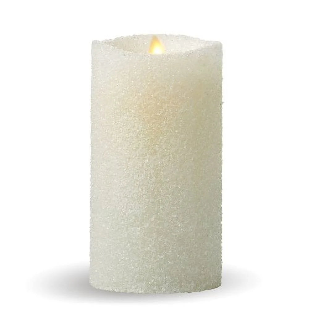 Blue Glitter Pillar Candle I5047
