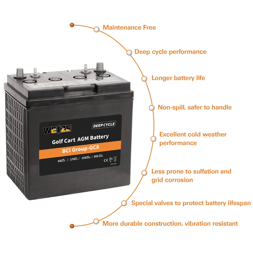 8V 182AH Deep Cycle AGM Battery C949270