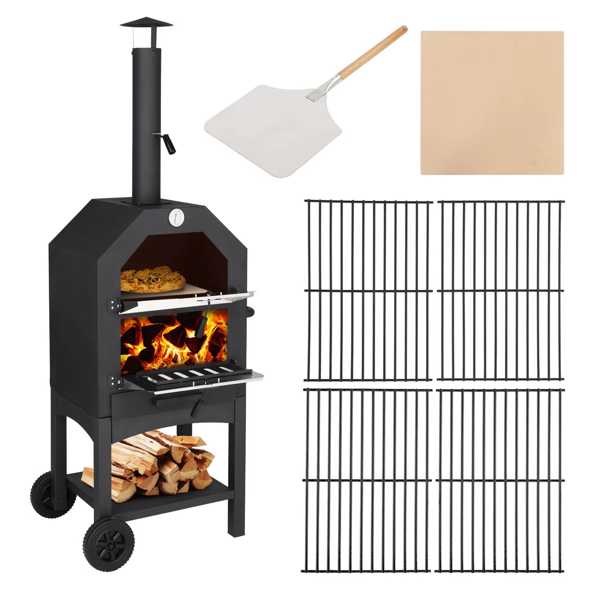 Outdoor Wood Fired Pizza Oven with Pizza Stone E922