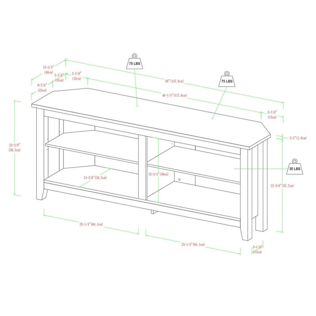Wood Corner TV Stand C8448