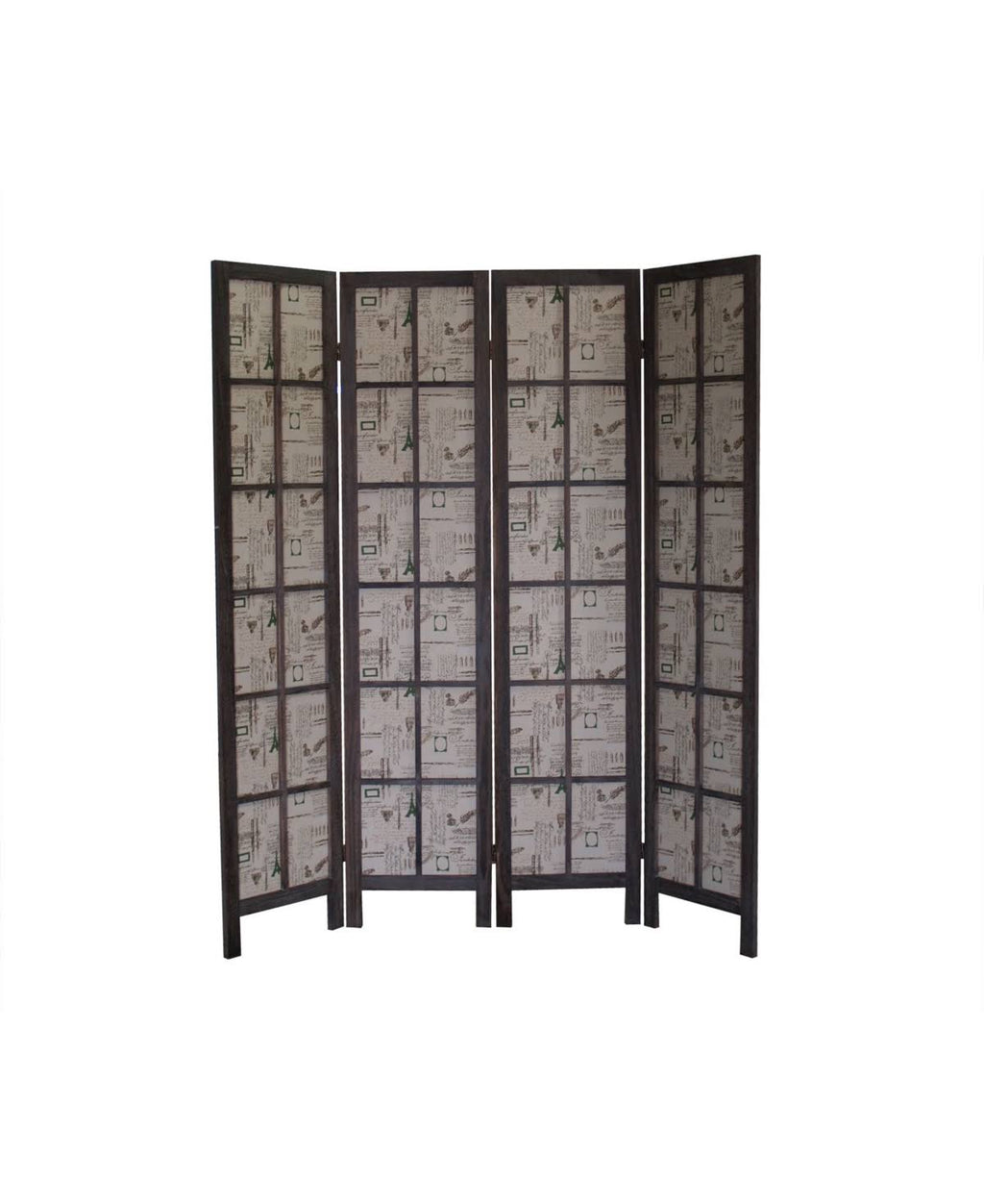 Brown Folding Room Divider Screen E70738