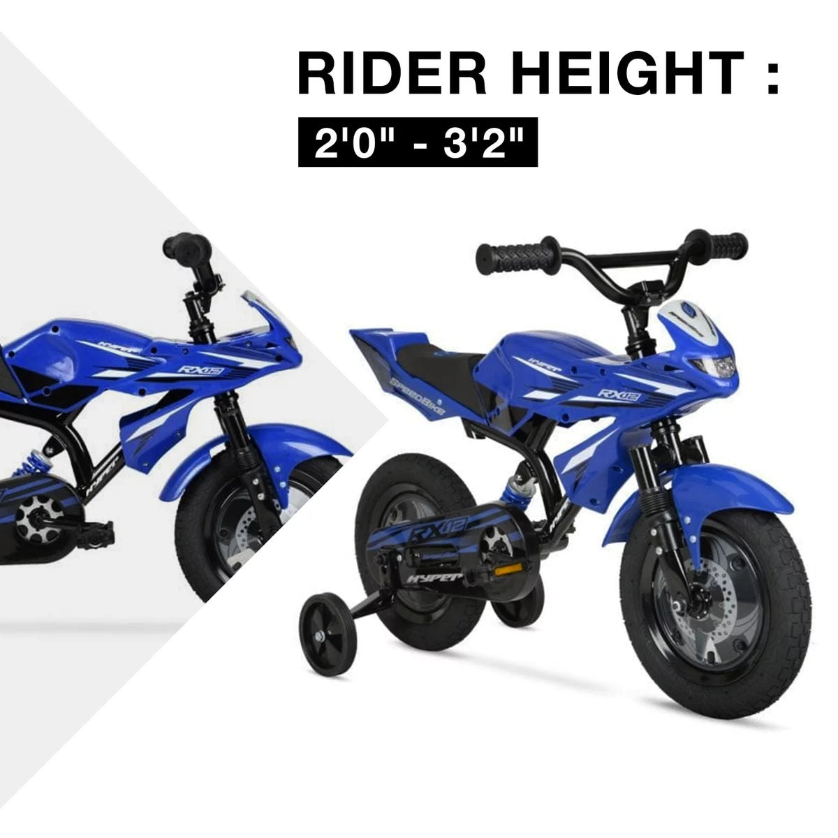 Blue 12 Boys Bike with Training Wheels P532300