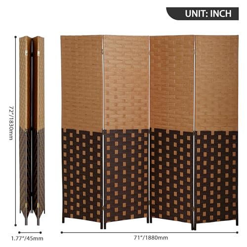 4 Panel Wood Room Divider Screen J27570