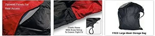 RED/Black Jet Ski Cover with Trailer Straps and Storage Bag K82946