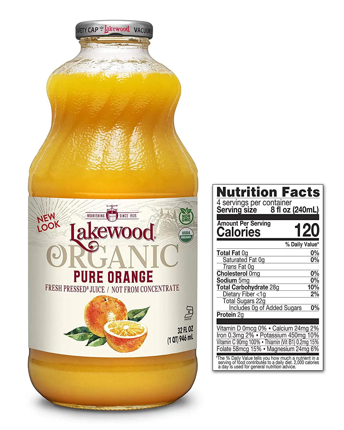 Organic Orange Juice 32 fl oz Pack of 2 Y12696