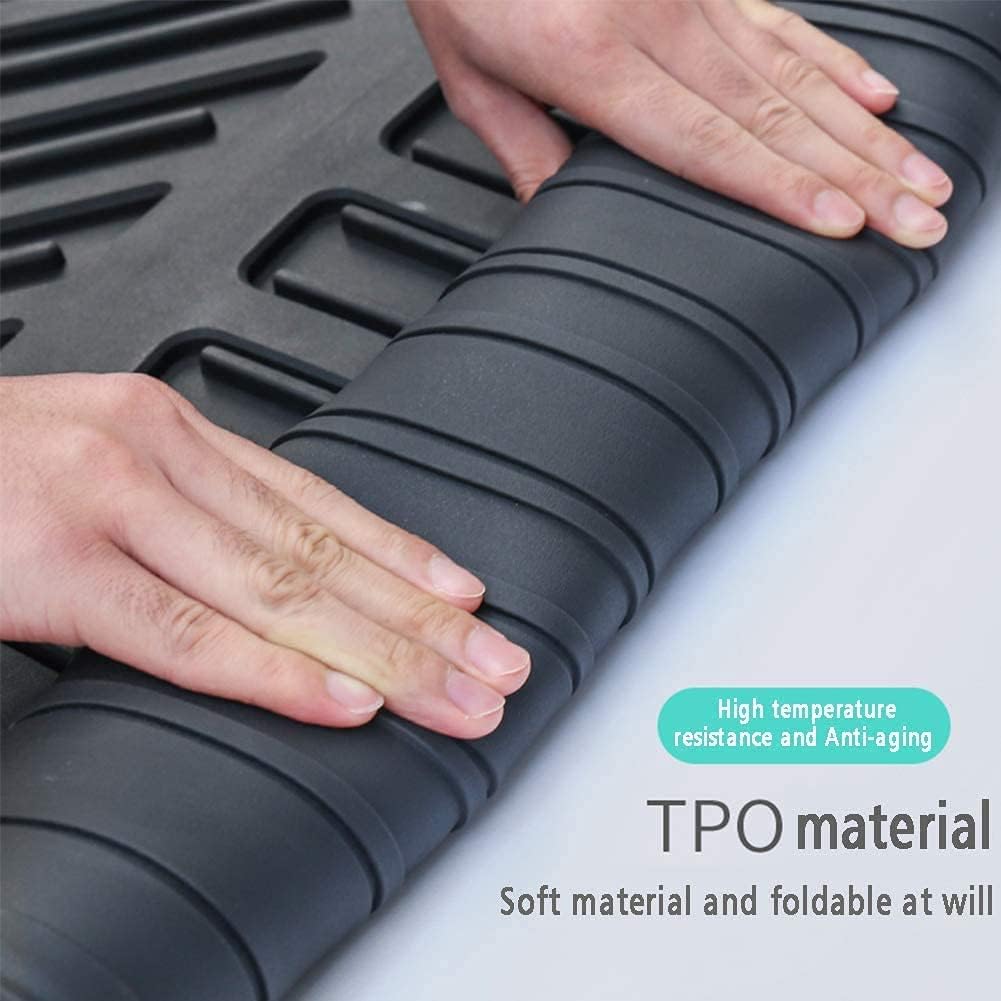 Black TPO Rear Cargo Liners Trunk Tray Mats Pack of 2 G4515