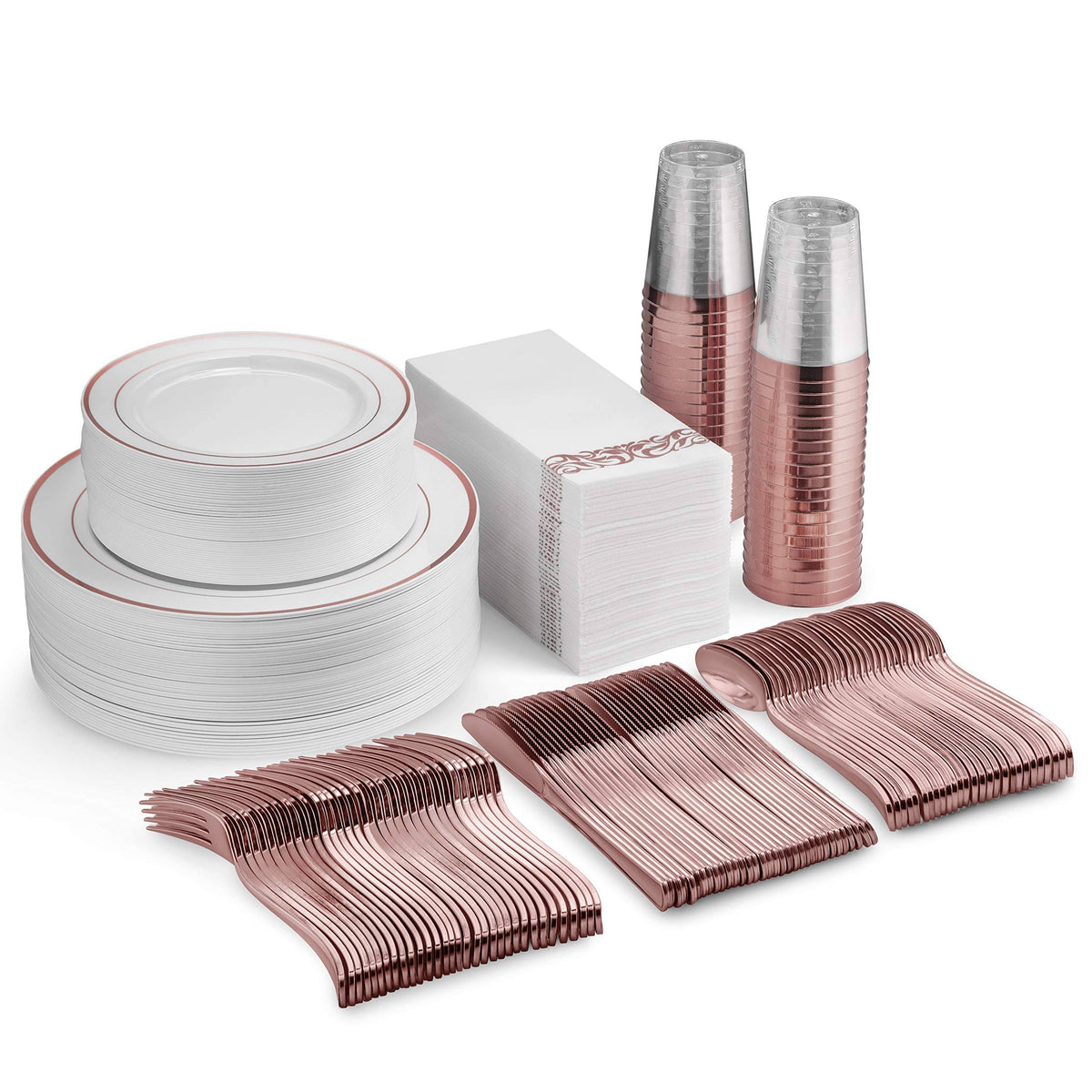 350 Piece Rose Gold Dinnerware Set K6319