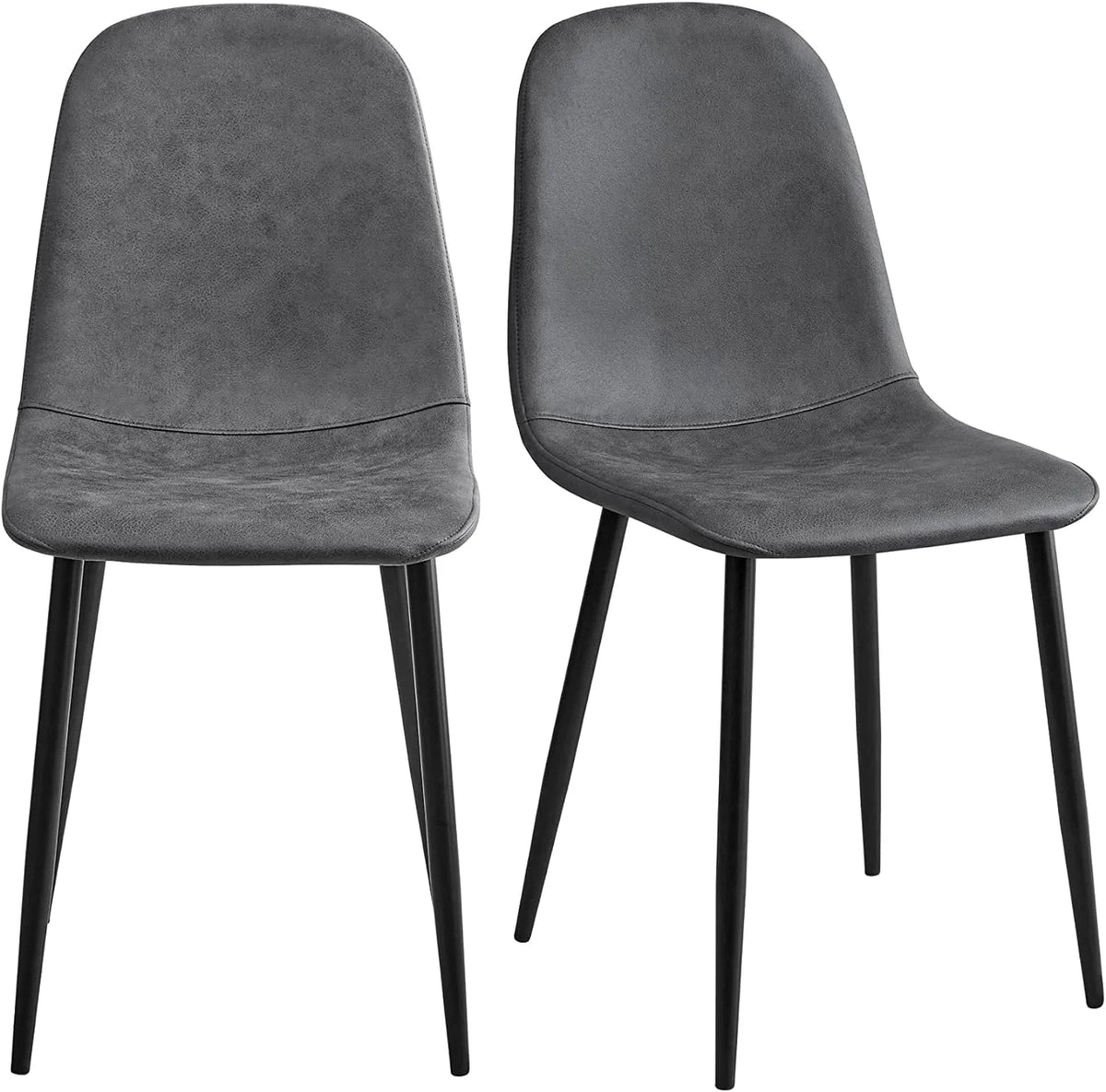 Grey Leathaire Upholstered Dining Chair Set Of 2 C4094