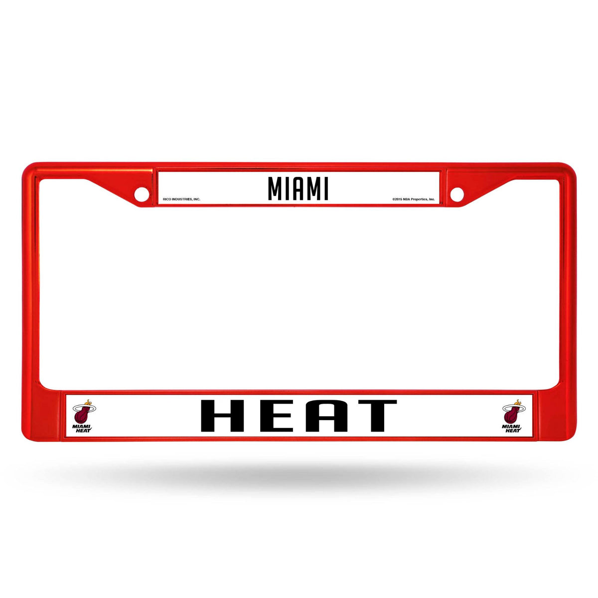 White and Red NBA Miami Heat License Plate Cover Z5476