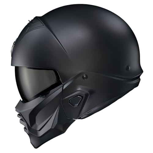 Matte Black 3/4 Motorcycle Helmet Y4590