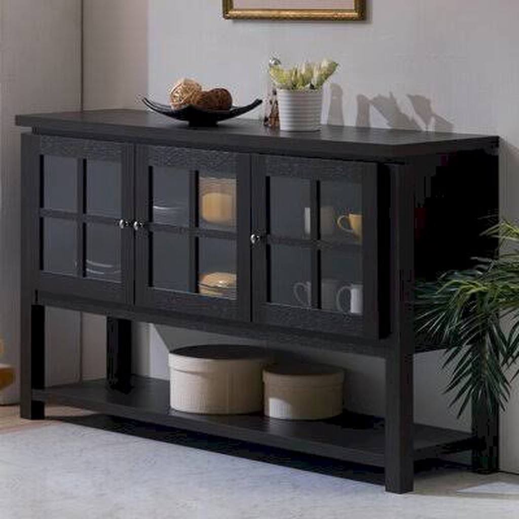 59" Wide Black Buffet Table Q227647