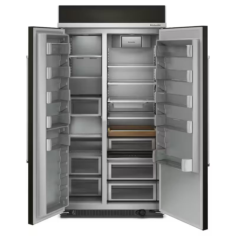 Black Stainless Steel Side-by-Side Refrigerator D514