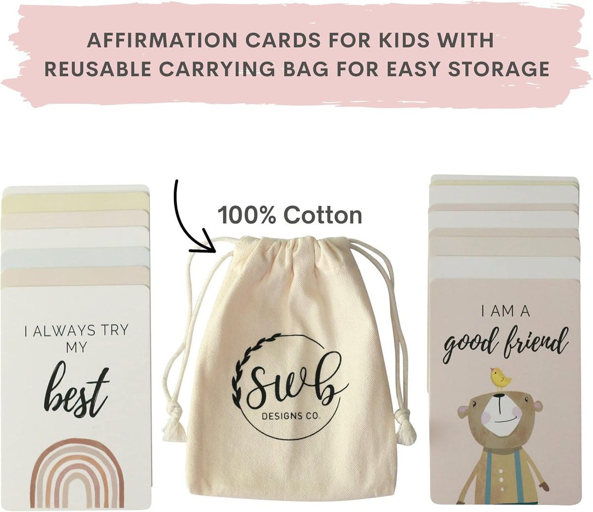 Affirmation Cards for Kids, Set of 20, Pack of 2 C7799