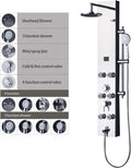 #304 Stainless Steel Shower Panel with LED Temperature Display and 6 Nozzles U28121