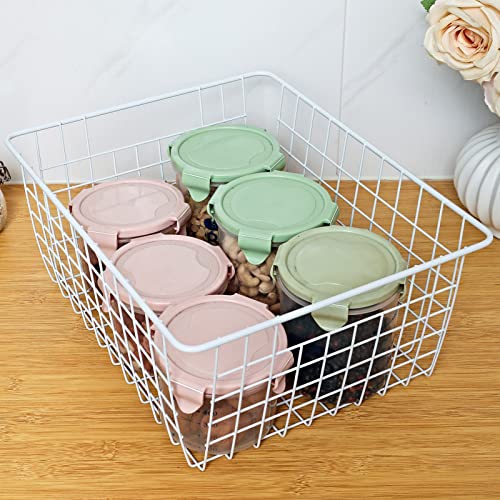 White Wire Storage Baskets Set of 4 K59280