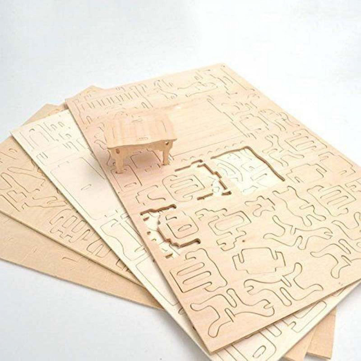 Vintage Wooden Dolls Puzzle Set House Miniature W7538