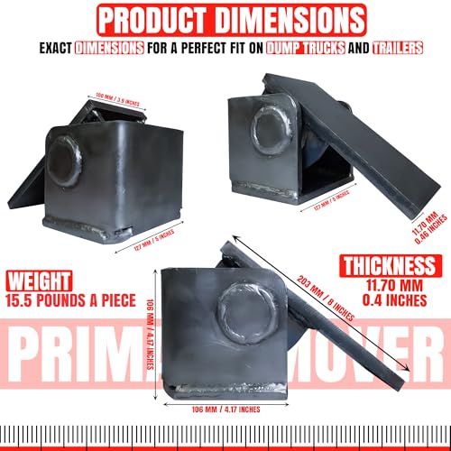 2Pcs Greasable Weld-On Solid Steel Dump Trailer Hinges M943088