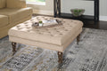Velvet Square Tufted Ottoman T778