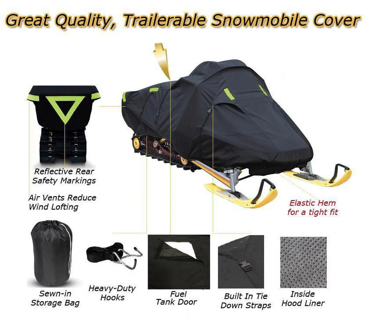Trailerable 600 Denier Snowmobile Cover P308
