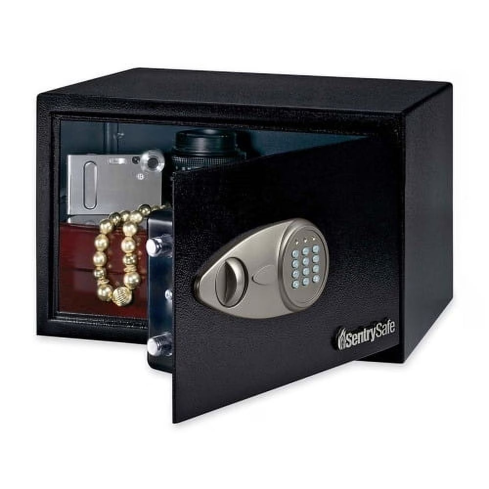 Small Security Safe with Electronic Lock, Black Steel Z945317