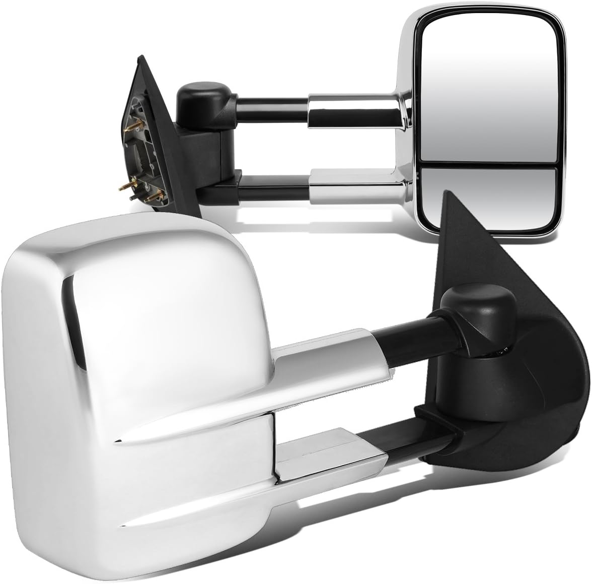 Black Manual Telescoping Folding Side Towing Mirrors for Ford F-150 F-250 R461