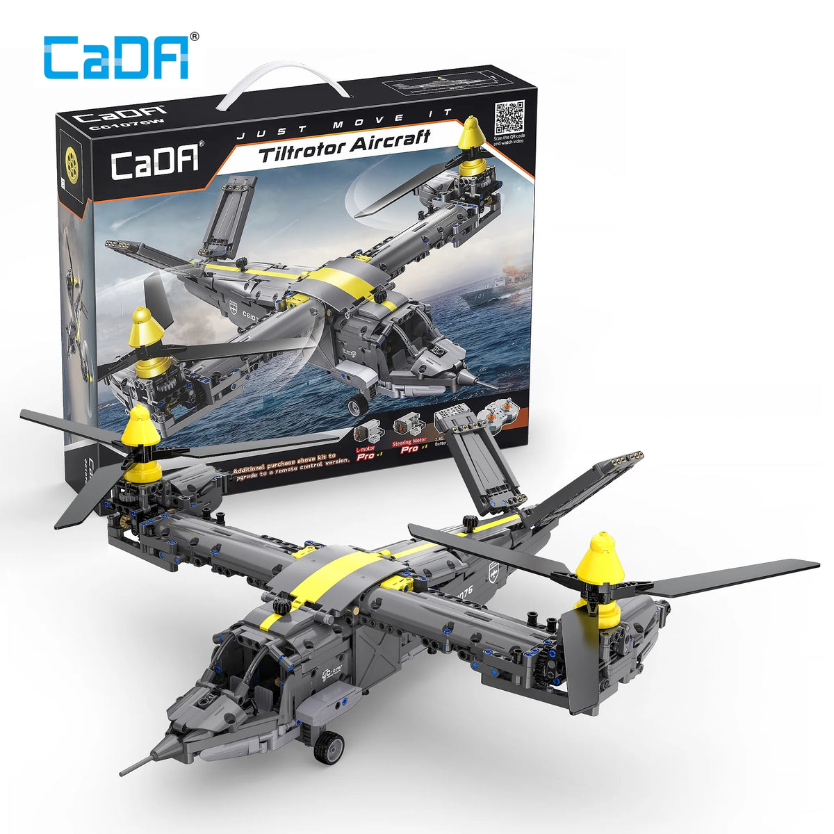 Tiltrotor Aircraft Model Building Block Toy (1424 Pieces) H783