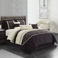 7 Piece Coffee Bedding Comforter Set H2444