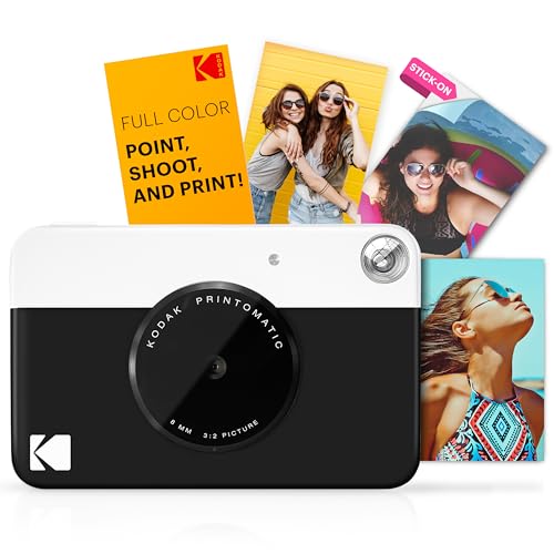Full-Color Instant Print Camera Starter Bundle with Carrying Case and 20pk Photo Paper D8158