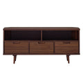 Walnut Mid-Century Corner TV Console H9524