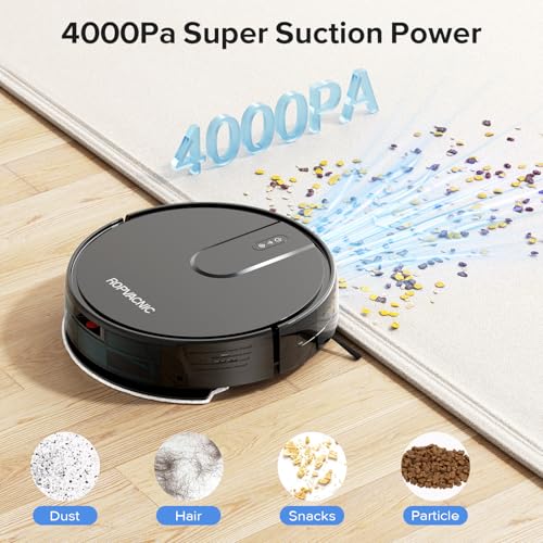 Robot Vacuum and Mop Combo with 4000Pa Suction O846