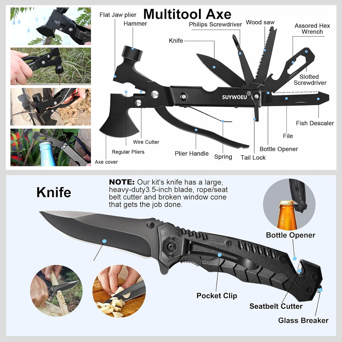 21 in 1 Survival Gear and Equipment Kit U548463