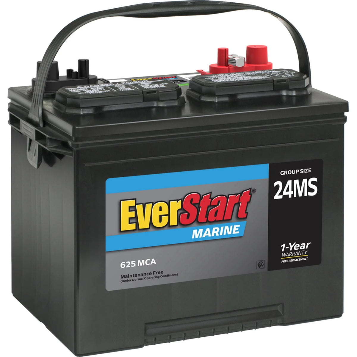 Lead Acid Marine Starting Battery Group Size 24MS 12 Volt 1000 MCA F42898