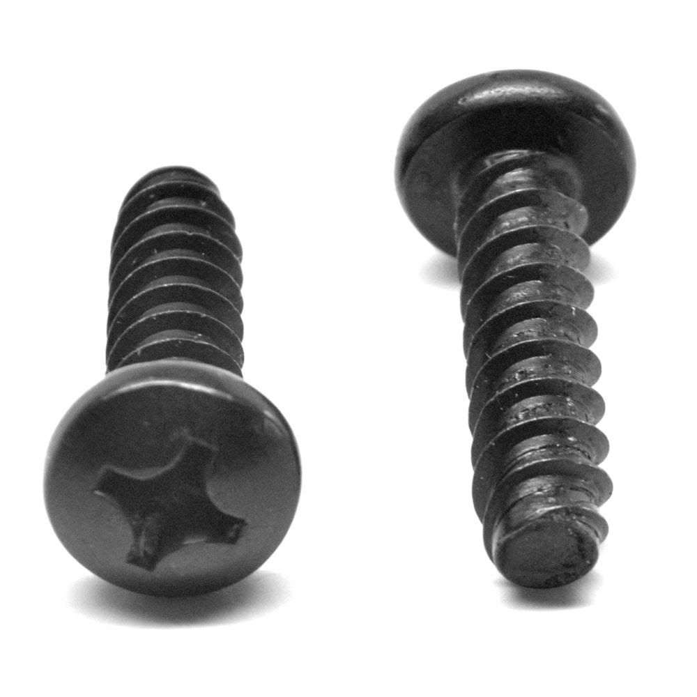 8-18 x 1 Sheet Metal Screw Phillips Pan Head Black Oxide E3548